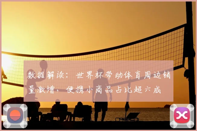 数据解读：世界杯带动体育周边销量激增，便携小商品占比超六成